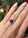 Pierścionek lapis lazuli okrągły  