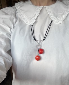 Naszyjnik Trójkąt koral pomarańczowy