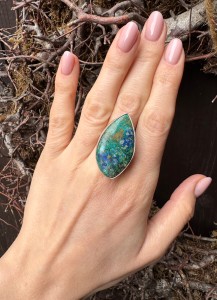 Pierścionek chryzokola 