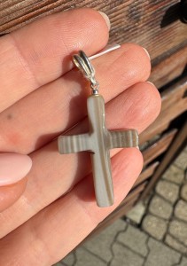 Wisior Krzemień pasiasty   Krzyż