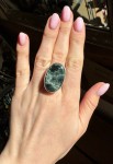 Pierścionek serafinit owal 