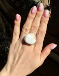 Pierścionek skolecyt łezka 