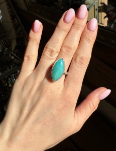 Pierścionek amazonit markiza