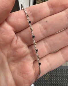 Bransoletka czarny turmalin fasetowany 