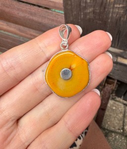 Wisior koral żółty  plaster 