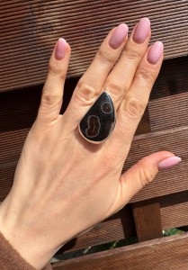 Pierścionek agat Botswana 