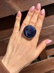 Pierścionek sodalit okragly 