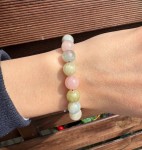 Bransoleta na gumce Morganit 