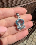 Wisior topazy sky blue