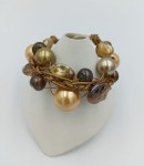 Bransoletka Sieć Perłowa złota