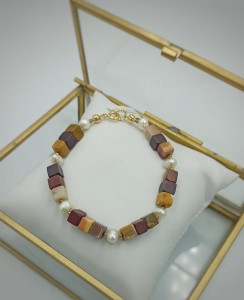 Bransoletka mokait i perła