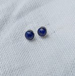 Kolczyki wkrętki lapis lazuli 6 mm    