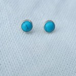 Kolczyki wkrętki turkus 6 mm   