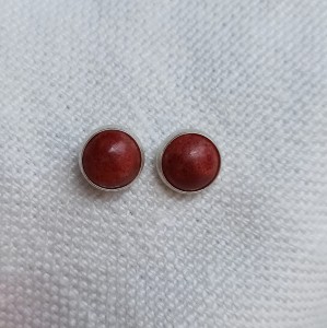 Kolczyki wkrętki koralowiec 8 mm