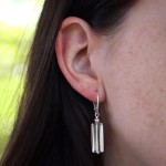 Kolczyki kryształ górski 