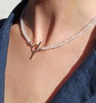 Naszyjnik klasyczny z drobnych kamieni księżycowych