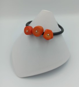 Bransoleta Koralowe Plastry pomarańczowa