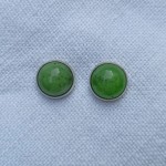 Kolczyki wkrętki  nefryt 10mm   