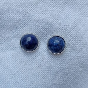 Kolczyki wkrętki lapis lazuli 10 mm    