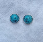 Kolczyki wkrętki turkus 10mm 