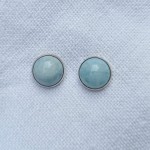 Kolczyki wkrętki akwamaryn 10mm 