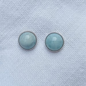Kolczyki wkrętki akwamaryn 10mm 