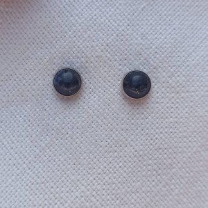 Kolczyki wkrętki sodalit 6 mm  
