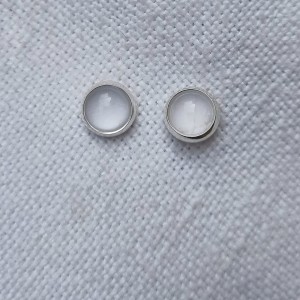 Kolczyki wkrętki kryształ górski 6 mm   