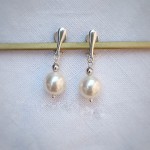 Klipsy biała perła majorka 