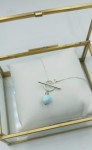 Naszyjnik Nel larimar  srebro klasyczne   