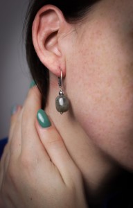 Kolczyki labradoryt bryłki