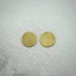 Kolczyki wkrętki blaszki srebro pozłacane