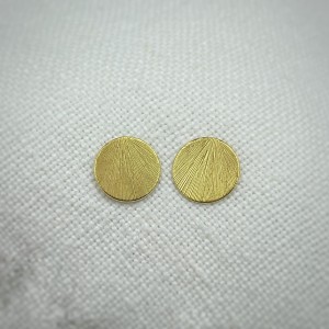 Kolczyki wkrętki blaszki srebro pozłacane