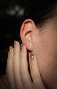 Kolczyki wkrętki oczy