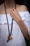 Długi naszyjnik MM aromaterapeutyczny lawa wulkaniczna i koral 