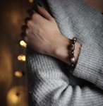 Bransoleta pleciona agat Botswana bryłki