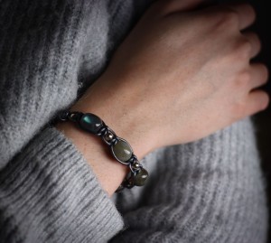 Bransoleta pleciona labradoryt