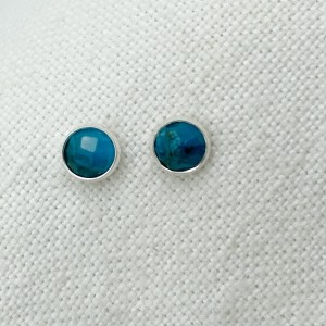 Kolczyki wkrętki apatyt fasetowany 6 mm   