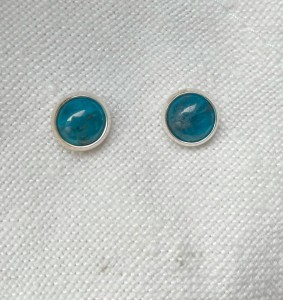 Kolczyki wkrętki apatyt 8 mm   