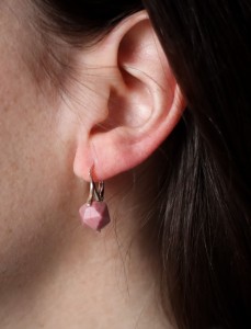 Kolczyki Carmen Rodonit jaspis