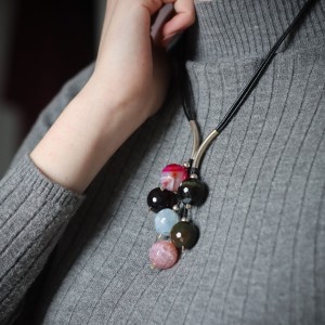 Grono agat kolorowy I