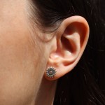 Kolczyki  Słonecznik srebro klasyczne 