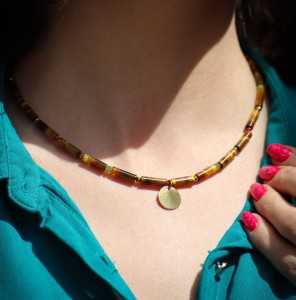 Naszyjnik klasyczny tygrysie oko