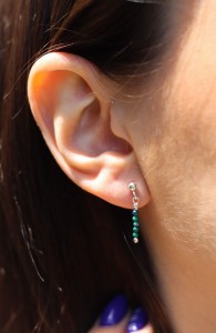 Kolczyki drobna chryzokola 