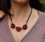 Naszyjnik Dalia koral czerwony