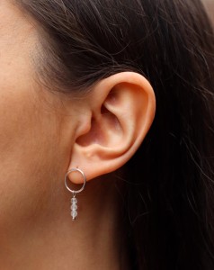 Kolczyki kamień księżycowy fasetowany  