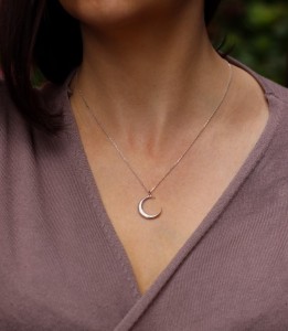 Naszyjnik księżyc srebro klasyczne 