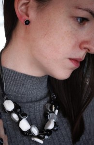 Kolczyki wkrętki onyks 10mm