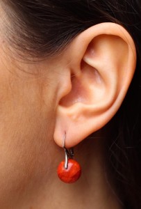 Kolczyki Carmen koralowiec kulka