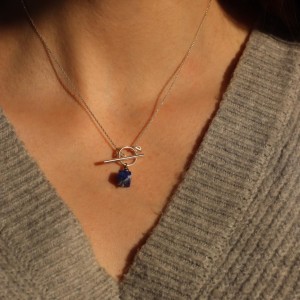 Naszyjnik Nel lapis lazuli srebro klasyczne  